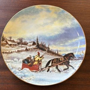 Wall Plate “Habitats Driving The Sleigh”